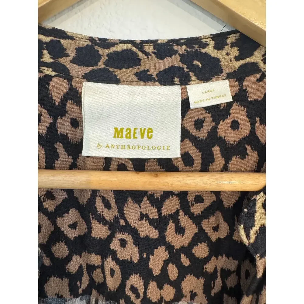 Maeve black cheetah print midi dress - Picture 1 of 5